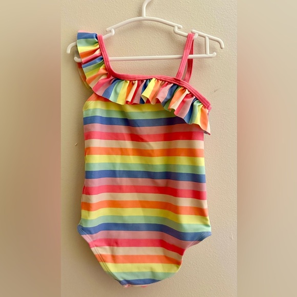 Toddler Girls 3T One Piece Swimsuits - 2 Bathing Suits - Picture 3 of 5